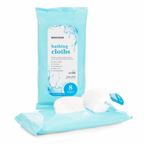 McKesson, Rinse-Free Bath Wipe, Pack Of 8 McKesson
