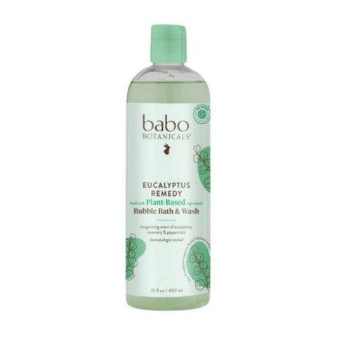 Babo Botanicals, Bubble Bath And Wash Eucalyptus Remedy, 15 Oz Babo Botanicals
