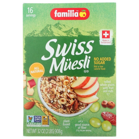 Familia, Cereal Muesli Nosgr Added, 29 Oz(Case Of 6) Familia
