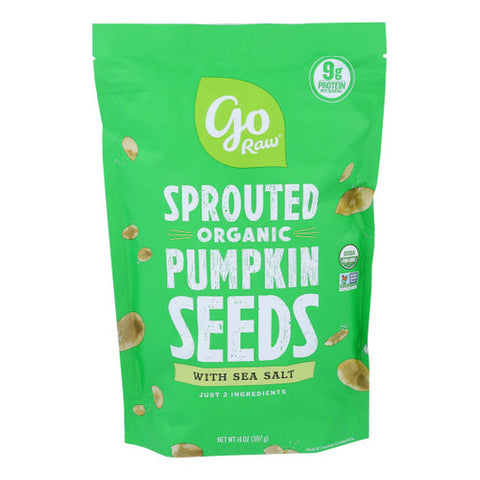 Go Raw, Go Raw Sprouted Seeds Pumpkin With Celtic Sea Salt, 14 Oz(Case Of 6) Go Raw