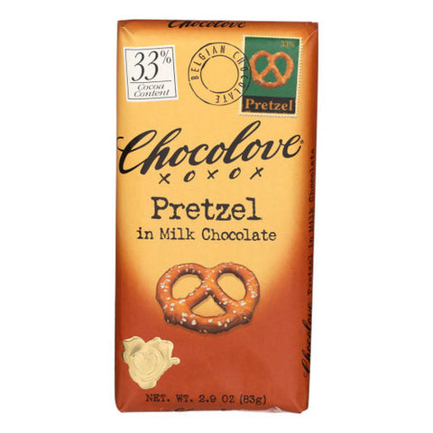 Chocolove, Milk Chocolate Bar Pretzel, 2.9 Oz(Case Of 12) Chocolove