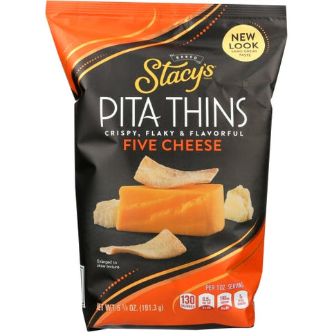 Stacys Pita Chip, Pita Thins 5 Cheeses, 6.75 Oz(Case Of 8) Stacys Pita Chip