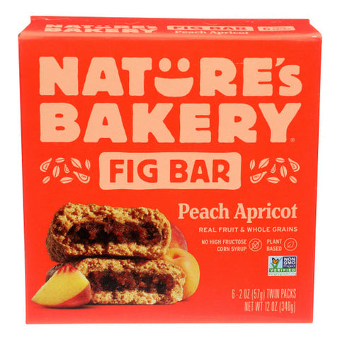 Natures Bakery, Bar Fig Ww Peach Apricot, 12 Oz(Case Of 6) Natures Bakery