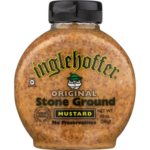 Inglehoffer, Mustard Sqz Stone Grnd, 10 Oz(Case Of 6) Inglehoffer