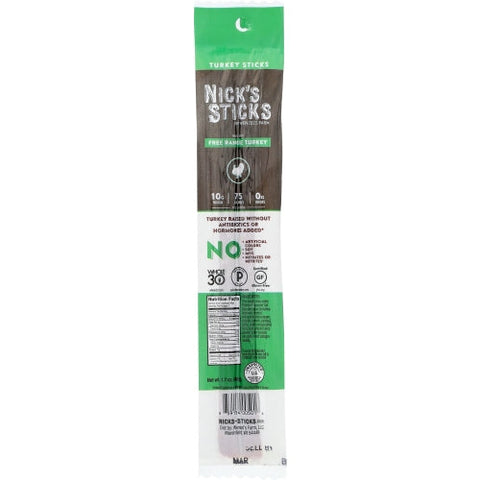 Nicks Sticks, Snack Trky Stx Free Rang, 1.7 Oz(Case Of 25) Nicks Sticks