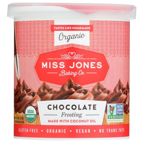 Miss Jones Baking Co, Organic Frosting Gluten Free Chocolate, 11.29 Oz(Case Of 6) Miss Jones Baking Co