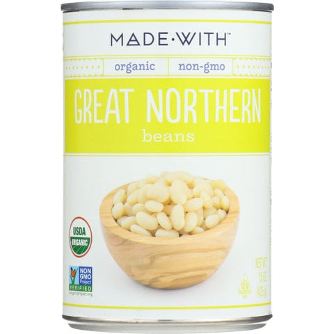Made With, Beans Great Northern Org, 15 Oz(Case Of 12) Made With