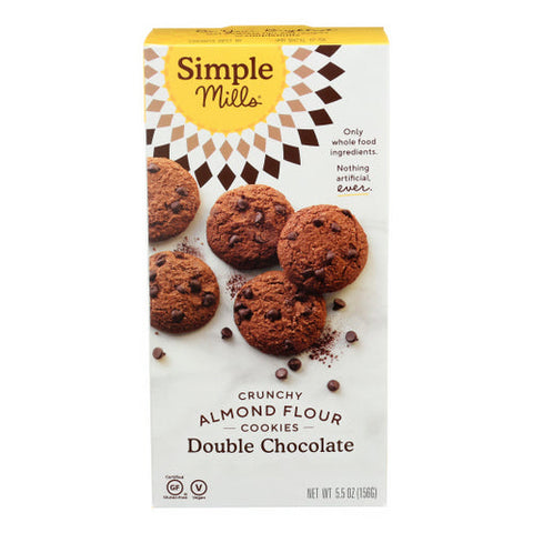 Simple Mills, Double Chocolate Crunchy Cookies, 5.5 Oz(Case Of 6) Simple Mills