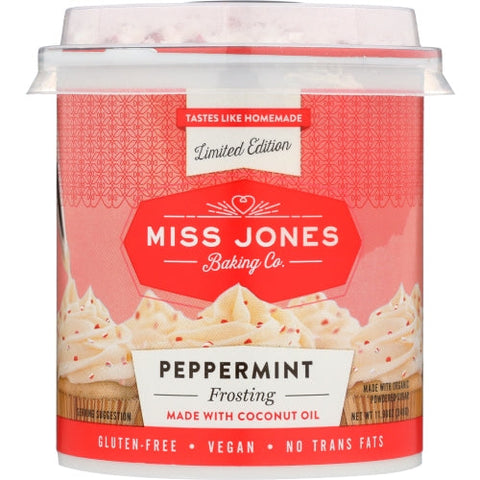 Miss Jones Baking Co, Frosting Peppermint, 11.98 Oz(Case Of 6) Miss Jones Baking Co