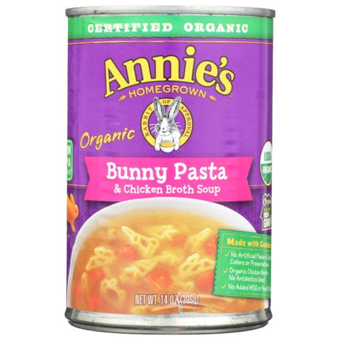 Annie's Homegrown, Organic Bunny Pasta And Chicken Broth Soup, 14 Oz(Case of 12) Annie's Homegrown