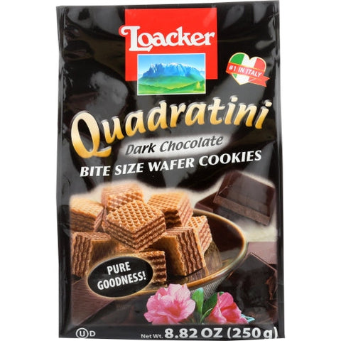 Loacker, Wafer Qudrtni Drk Choc 250G, 8.82 Oz(Case Of 6) Loacker