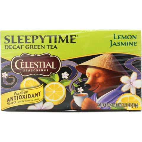 Celestial Seasonings, Tea Grn Slpytime Lmn Jasm, 20 Bags(Case Of 6) Celestial Seasonings