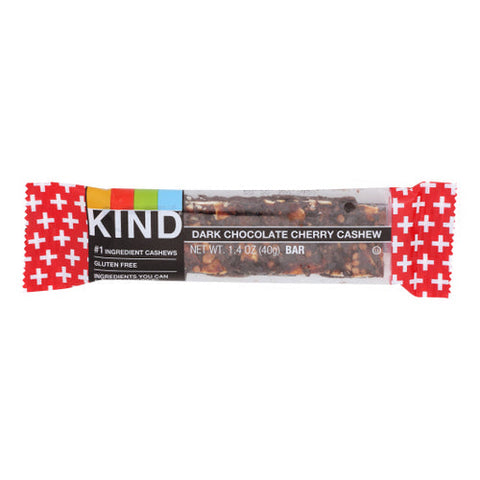 Kind Fruit & Nut Bars, Dark Chocolate Cherry Cashew Plus AntiOxidants Bars, 1.4 Oz(Case Of 12) Kind Fruit & Nut Bars