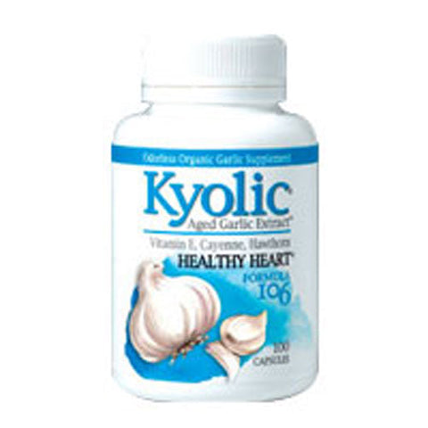 Kyolic, KYOLIC Aged Garlic Extract Vitamin E, Hawthorn,Cayenne, Formula 106, 100 Caps Kyolic