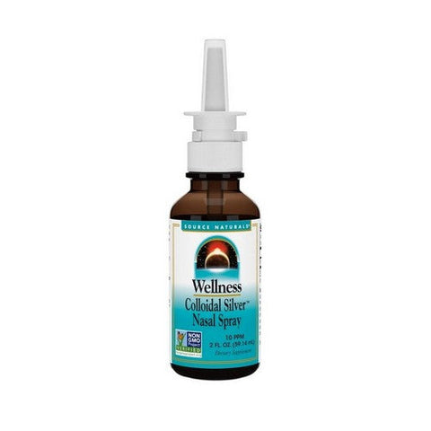 Source Naturals, Wellness Colloidal Silver Nasal Spray, 10 ppm, 2 Fl Oz Source Naturals