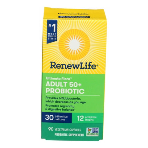 Renew Life, Ultimate Flora Adult 50+ Probiotic 30 Billion, 90 Capsules Renew Life