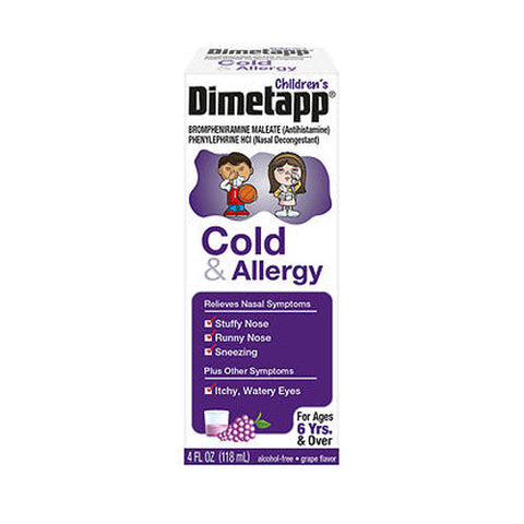 Bronkaid, Children's Cold & Allergy Liquid Grape, 4 Oz Dimetapp