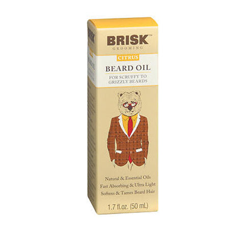 Brisk, Grooming Beard Oil Citrus, 1.7 Oz Brisk