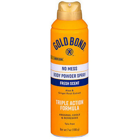 Gold Bond, No Mess Body Powder Spray Fresh Scent with Aloe, 7 Oz Gold Bond