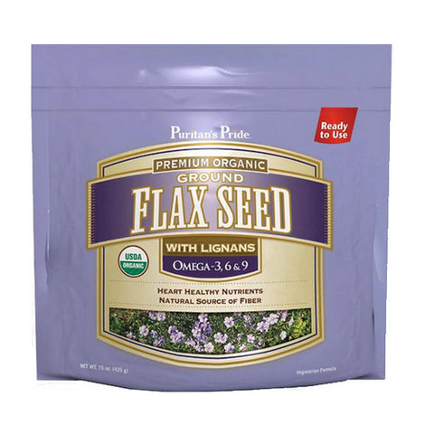 Puritan's Pride, Organic Cold Milled Ground Flax Seed, 100 Caps Puritan's Pride