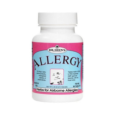 Dr. Shen's, Allergy Formula A, 750 MG, 90 Tabs Dr. Shen's