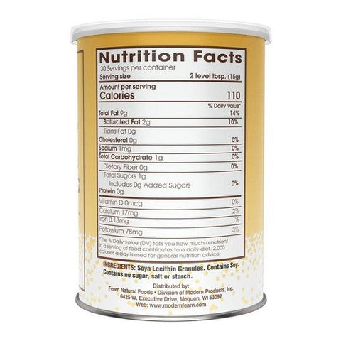 Fearn Natural Foods, Lecithin, GRANULES, 16 OZ Fearn Natural Foods