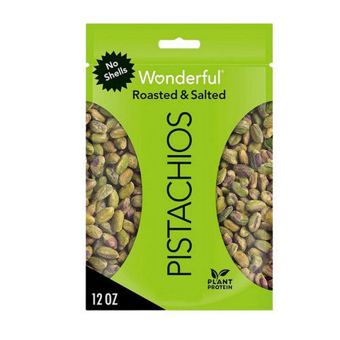 Wonderful Pistachios, Pistachios Roasted And Salted No Shells, 12 Oz(Case Of 12) Wonderful Pistachios