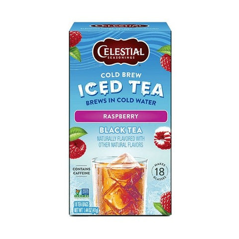 Celestial Seasonings, Cold Brew Raspberry Black Tea, 18 Bags Celestial Seasonings