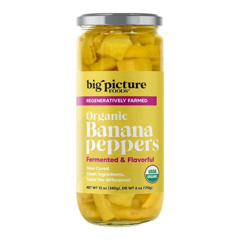 Big Picture Foods, Organic Banana Pepper Rings, 12 Oz (Case Of 8) Big Picture Foods