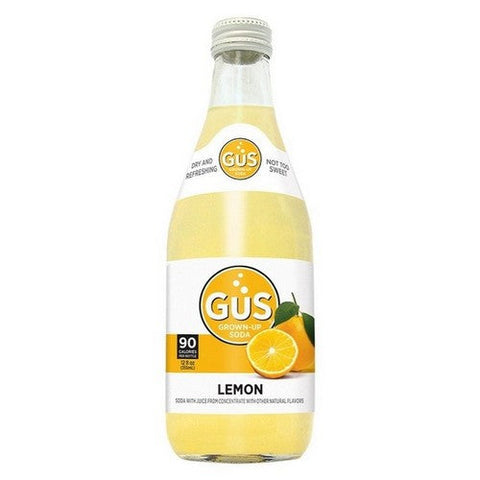 Gus Grown-Up Soda, Dry Meyer Lemon Soda, 12 Oz X 4 Count (Case Of 6) Gus Grown-Up Soda