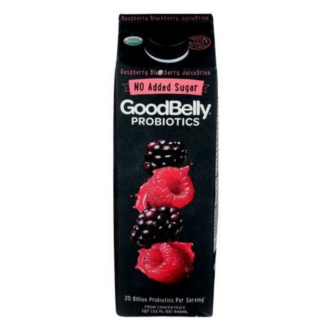 Good Belly, Probiotics No Added Sugar Raspberry Blackberry Juice, 32 Oz (Case Of 6) Good Belly