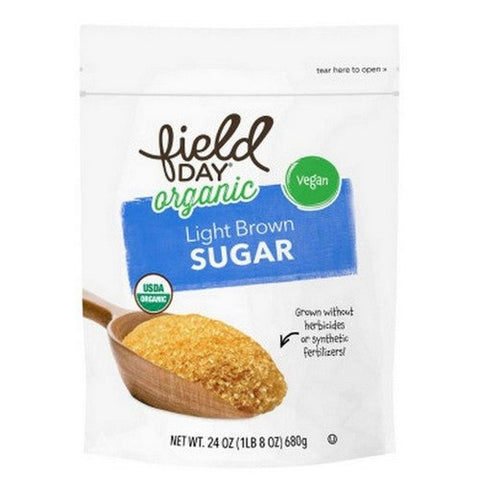 Field Day, Organic Light Brown Sugar, 24 Oz (Case Of 12) Field Day