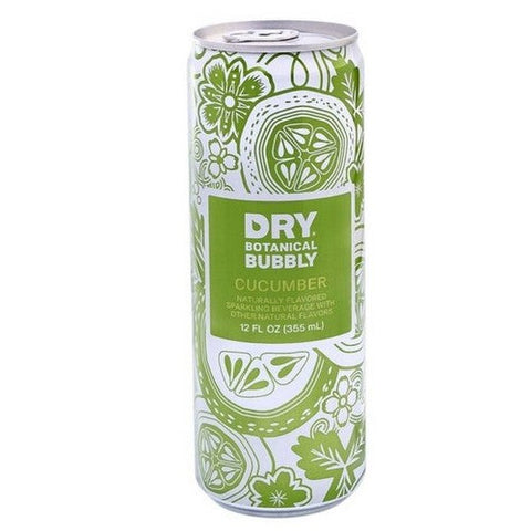 Dry Botanical Bubbly, Sparkling Beverage Cucumber, 12 Oz X 4 Count (Case Of 6) Dry Botanical Bubbly