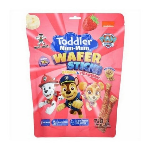 Hot Kid, Wafer Sticks Banana And Strawberry, 2.47 Oz (Case Of 6) Hot Kid