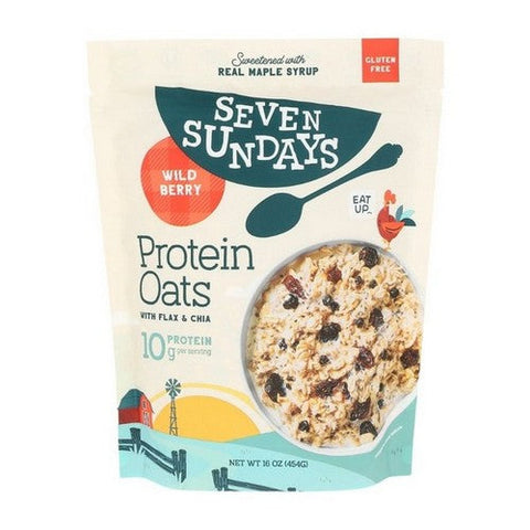 Seven Sundays, Protein Oats Wild Berry, 16 Oz (Case Of 6) Seven Sundays