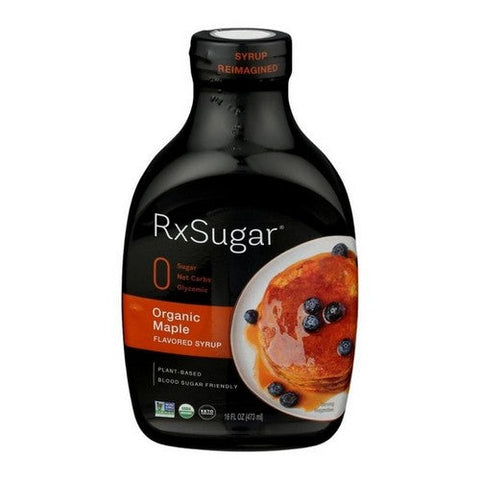 Rxsugar, Organic Maple Flavored Syrup, 16 Oz (Case Of 6) Rxsugar