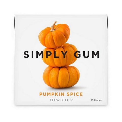Simplygum, Natural Gum Pumpkin Spice, 15 Count (Case Of 6) Simplygum