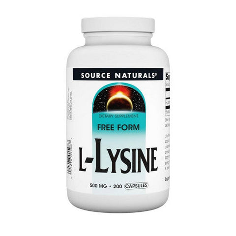 Source Naturals, L-Lysine, 500 MG, 200 Caps Source Naturals