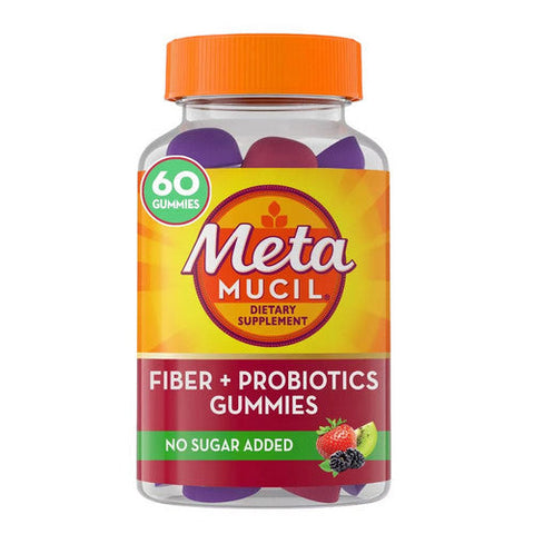 Metamucil, Fiber + Probiotics Gummies Strawberry Kiwi And Blackberry, 60 Count Metamucil