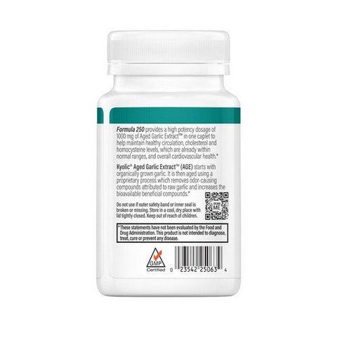 Kyolic, Aged Garlic Extract Cardiovascular Health One Per Day Formula 250, 1000 Mg, 30 Caps Kyolic