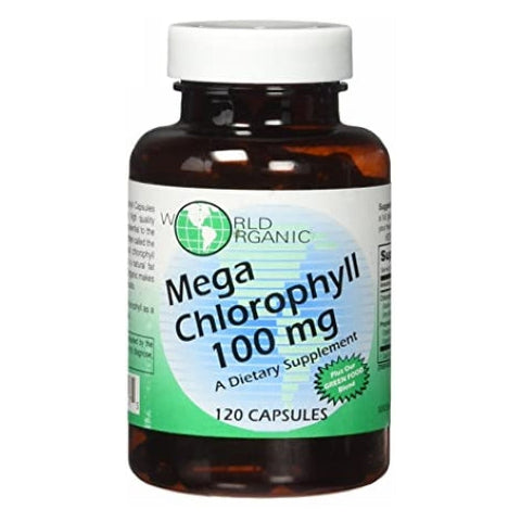 World Organics, Mega Chlorophyll, 100 MG, 120 Caps World Organics