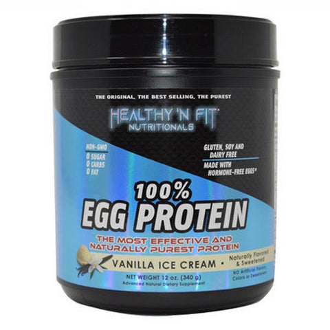 Healthy 'n Fit, 100% Egg Protein Powder, Vanilla, 12 Oz Healthy 'n Fit