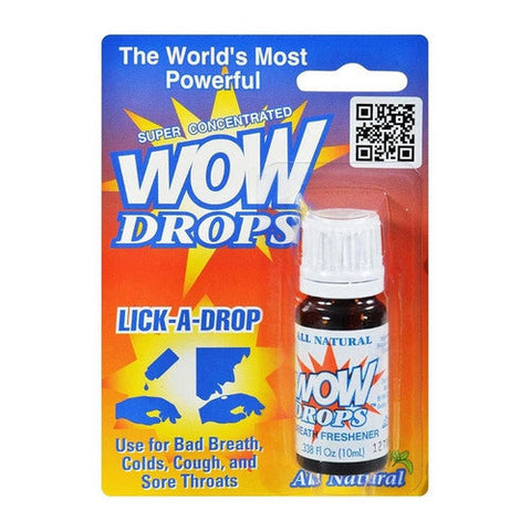 Wow Drops, Breath Freshener Peppermint, 10ml, .32 Oz Wow Drops