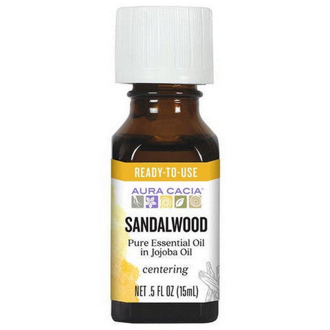 Aura Cacia, Precious Essentials Oil, Sandlewood Jojoba, 0.5 Oz Aura Cacia