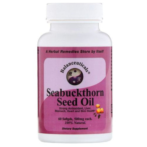 Balanceuticals, Seabuckthorn Seed Oil, EA 1/60 SFTGL Balanceuticals