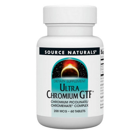 Source Naturals, Ultra Chromium GTF, 200 Mcg, 60 Tabs Source Naturals