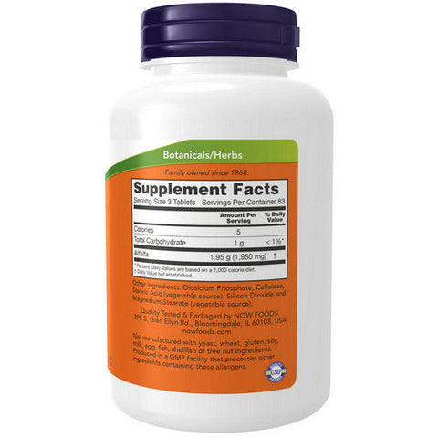Now Foods, Alfalfa, 650 Mg, 250 Tabs Now Foods