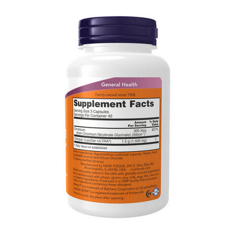 Now Foods, Chitosan plus Chromium, 500 mg, 120 Caps Now Foods