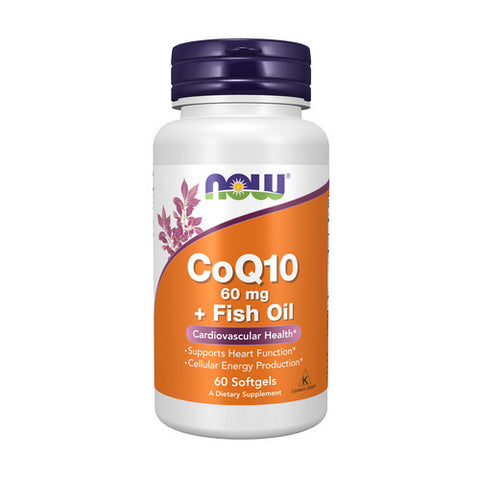 Now Foods, CoQ10 with Omega 3 Fish Oil, 60 mg, 60 Softgels Now Foods