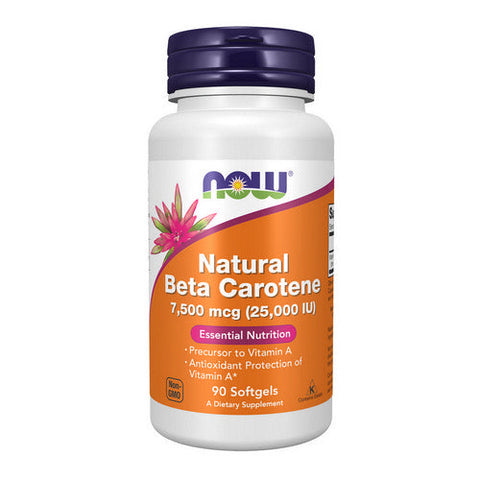 Now Foods, Natural Beta Carotene, 25000 IU, 90 Sofgels Now Foods